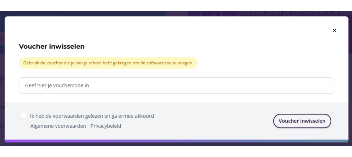 Tresorit, geef je vouchercode in