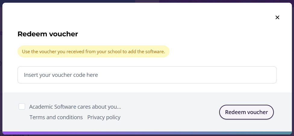 Enter your Tresorit voucher code